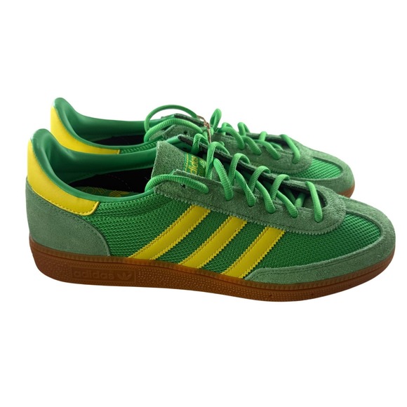 Adidas Handball Spezial Energy Green Pure Sulfar Suede Mesh Sneakers Mens 10 New